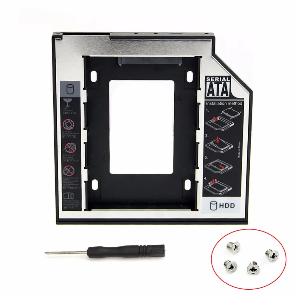 Универсальный 1 шт. 9 5 мм SATA 2nd HDD SSD жесткий диск Caddy для CD DVD ROM Optical Bay|Компьютерные