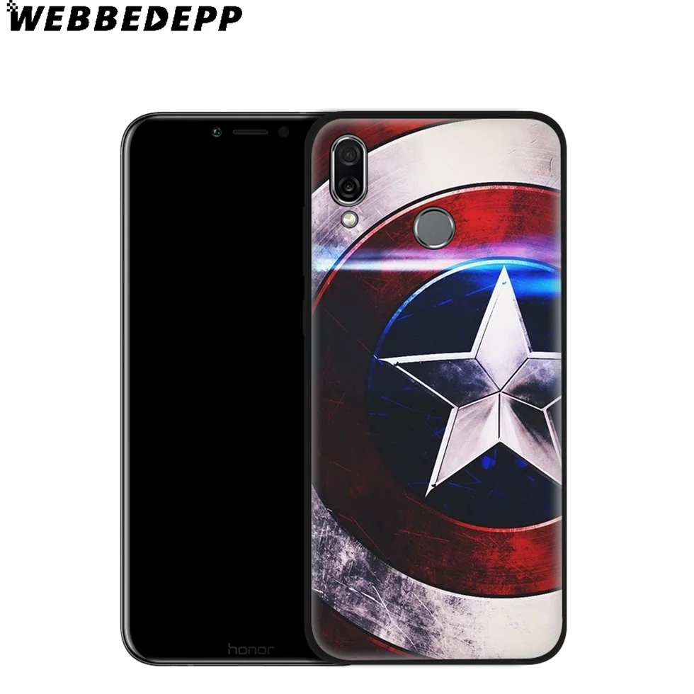 WEBBEDEPP Captain America Caps Soft Case for Huawei Mate Honor 20 6A 7A 7C 7X 8 9 9X 10 View Lite Pro 30 |