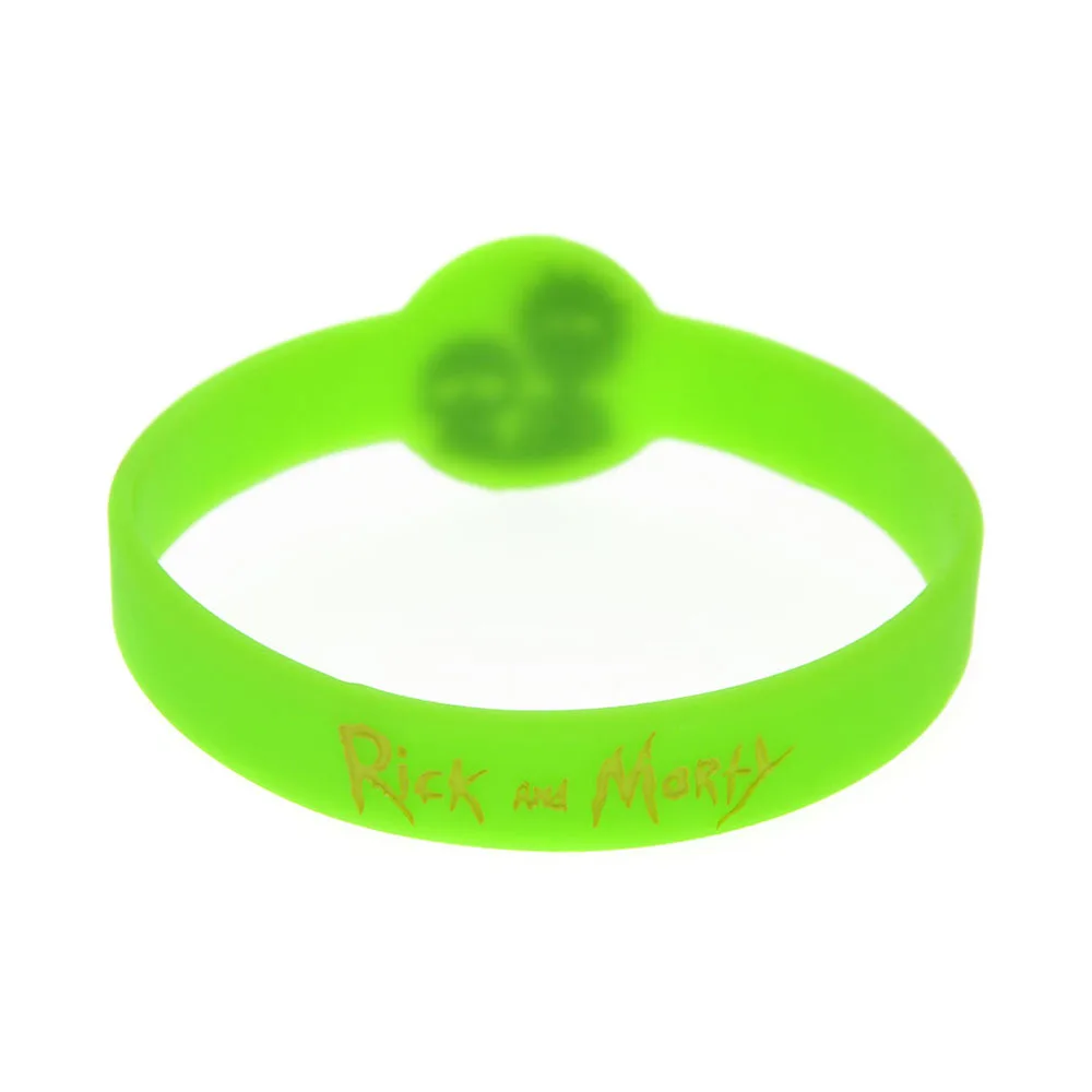 1 шт. силиконовый браслет Ricky and Morty с гравировкой логотипа|Браслеты шармами| |