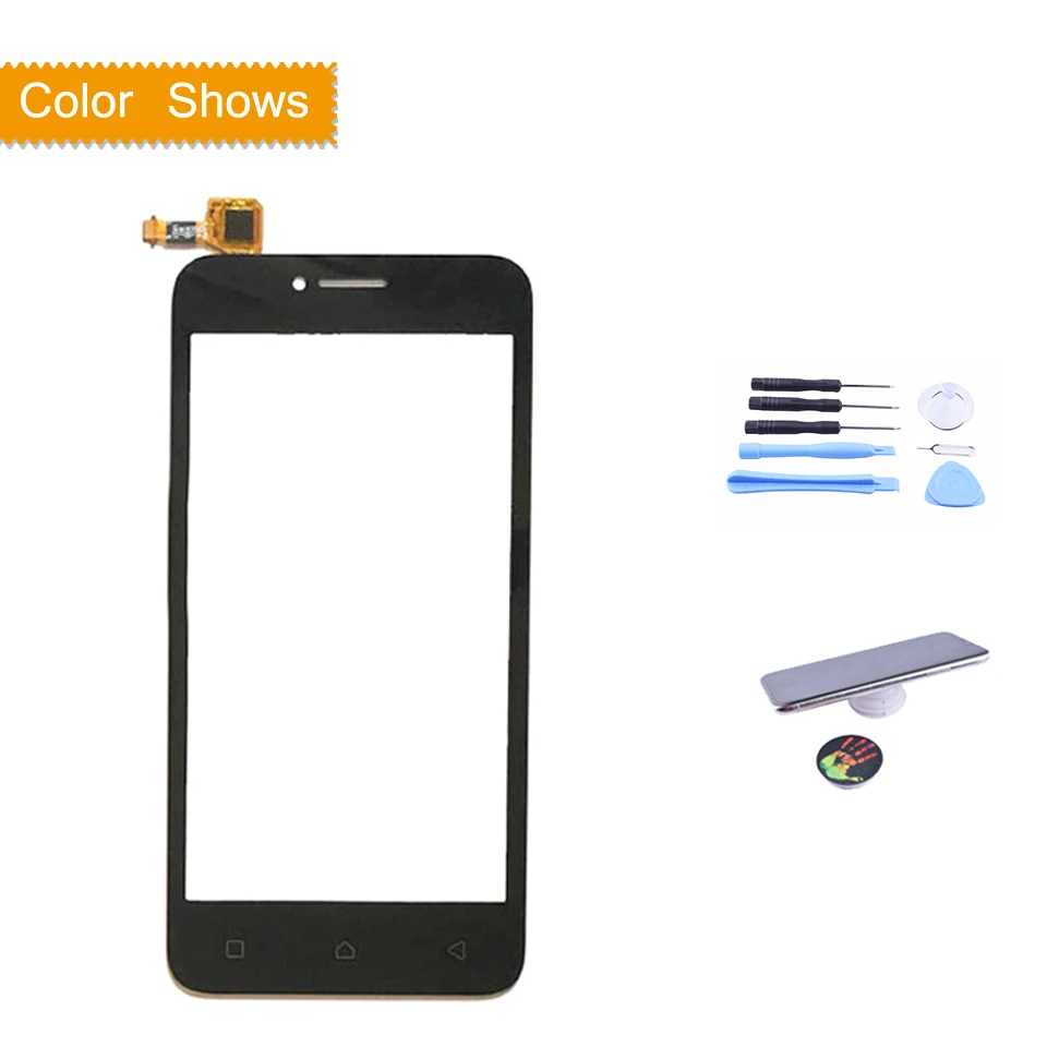 black with gift Для lenovo Vibe B A2016a40 A2016 сенсорный экран дигитайзер Сенсорная панель сенсор передняя внешняя стеклянная линза VIBE B сенсорный экран - Цвет: black with gift