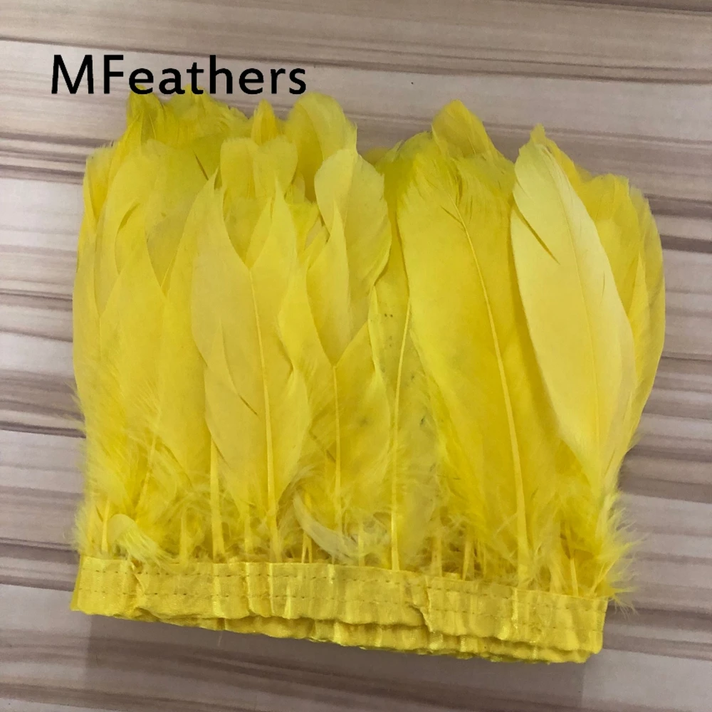 

10 Yards 15-20cm 27Color Natural Goose Feather Trim Bride Wedding Party Decoration Feather Ribbon Fringe DIY Clothes Accessories