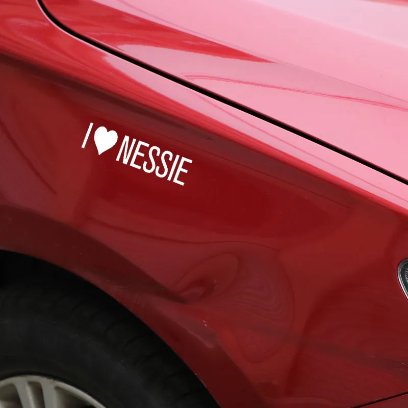 YJZT 13 1 см * 3 6 с надписью I LOVE Несси Лохнесское Monster автомобиля Стикеры Виниловая