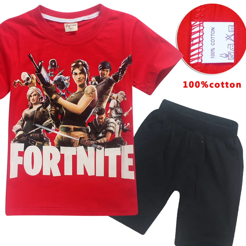 2018 хлопок летняя футболка Fortnite Легенда игры топ с рисунком для маленьких
