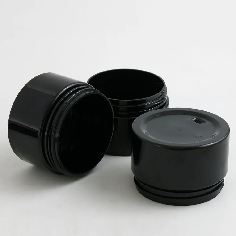 Круглый черный пластиковый контейнер для косметики 30 шт. многоразовый домашних