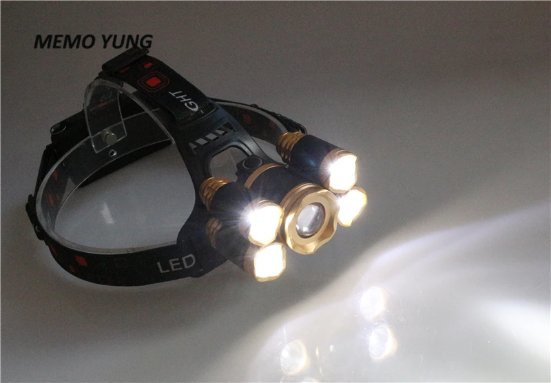 15000 люмен перезаряжаемый светодиодный налобный фонарь 3T6 5T6 cree xml t6