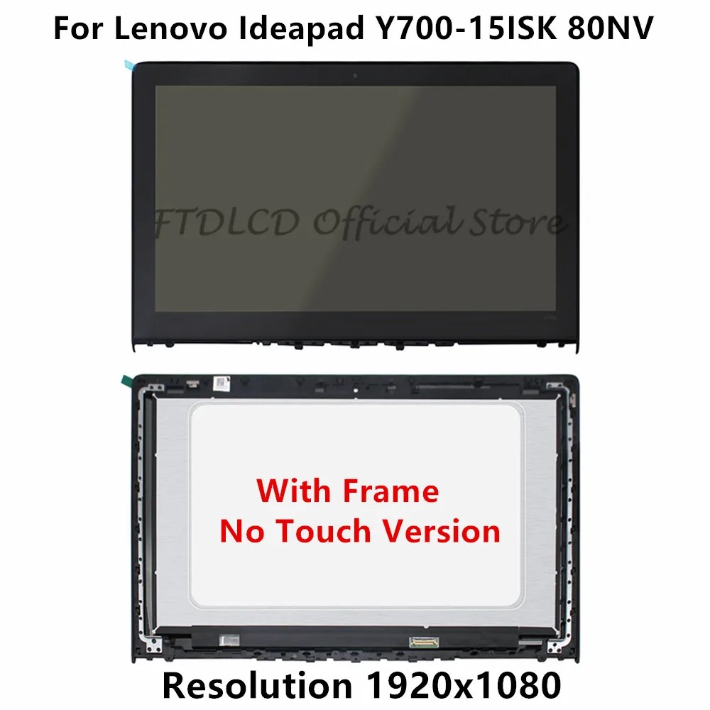 FTDLCD 15 6 &quotUHD FHD ЖК дисплей IPS экран + Переднее стекло рамка NV156FHM N61 для Lenovo Ideapad Y700 15ISK