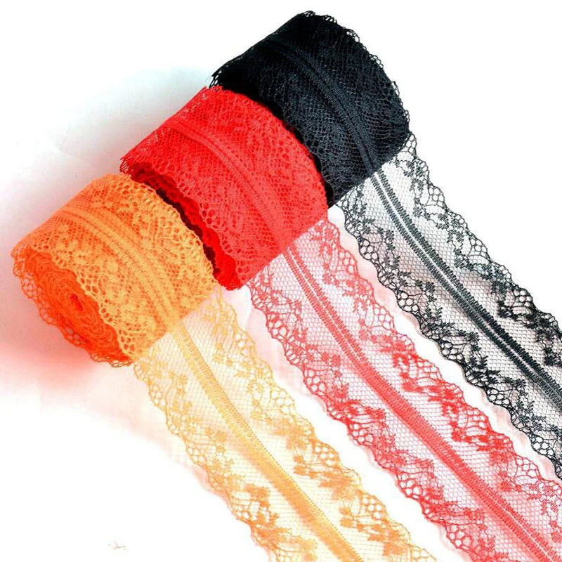 4 см широкие цветные кружевные аксессуары юбка подол украшение черное платье