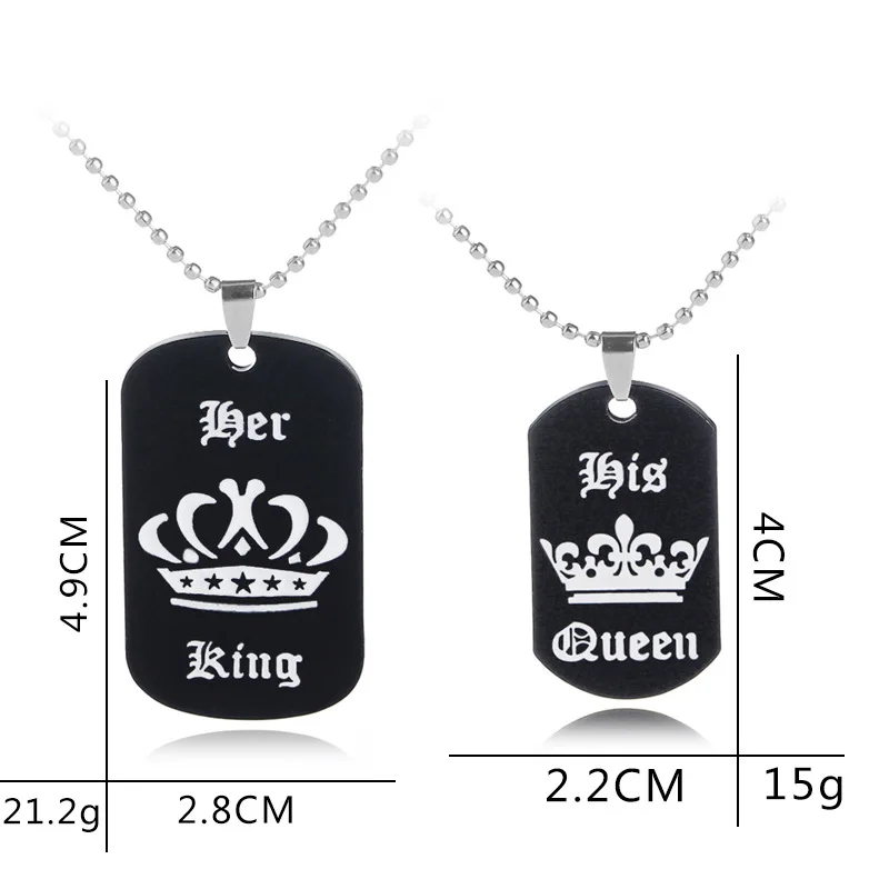 Лидер продаж ожерелье King Queens ювелирная Диадема-узор кулон парные пары s &amp