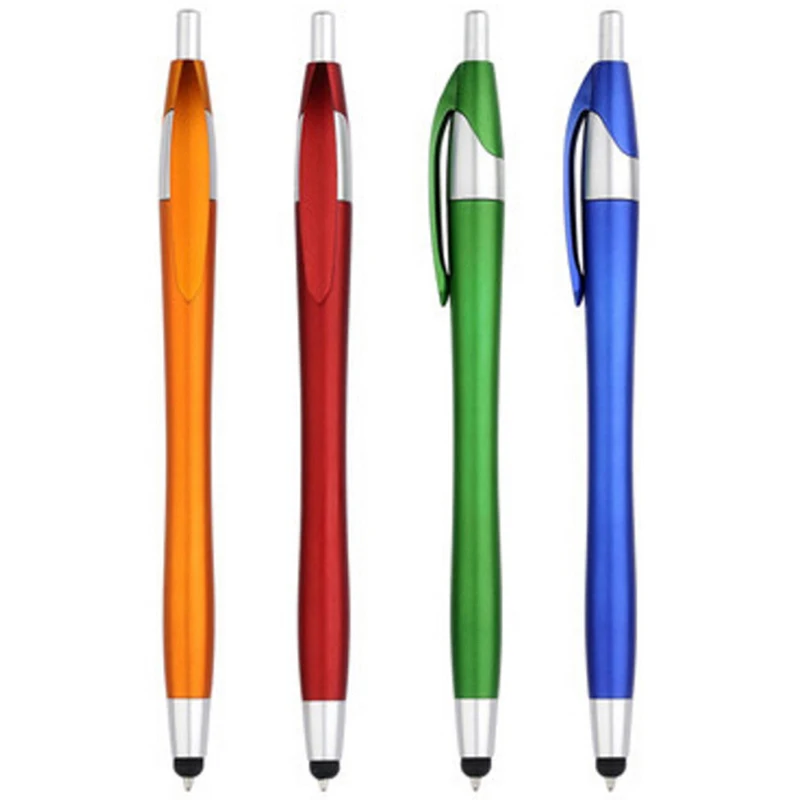 10 pieces capacitance pen mobile phone touch screen stylus painting pen writing pens 2 in 1 useful office school ballpoint pen free global shipping