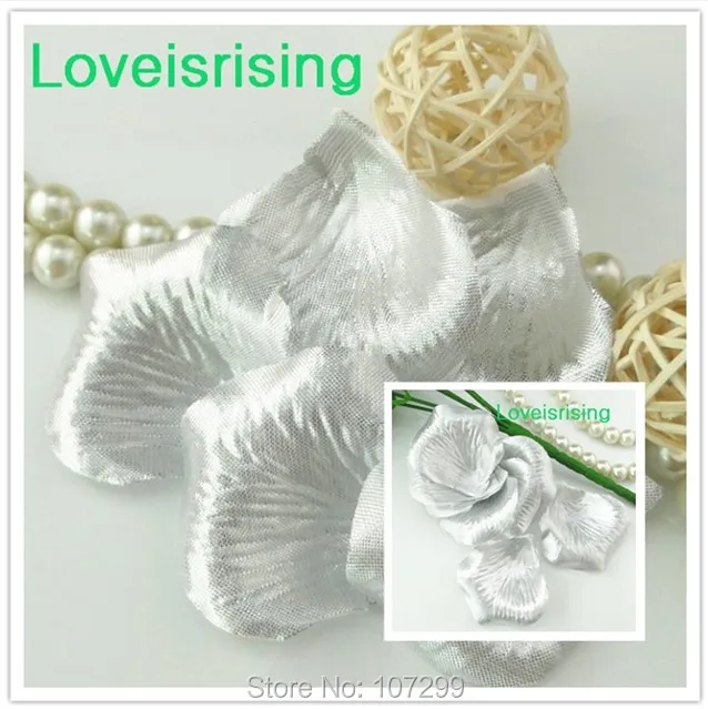 

5 packs(720pcs) Silver Non-Woven Fabric Artificial Rose Petal For Wedding Party Decor Wedding Accessories-Free Shipping