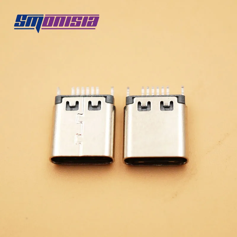 10 шт./лот 12 Pin Type C 3 1 USB гнездовой разъем P 0 8 двухсторонний фанерный вертикальный