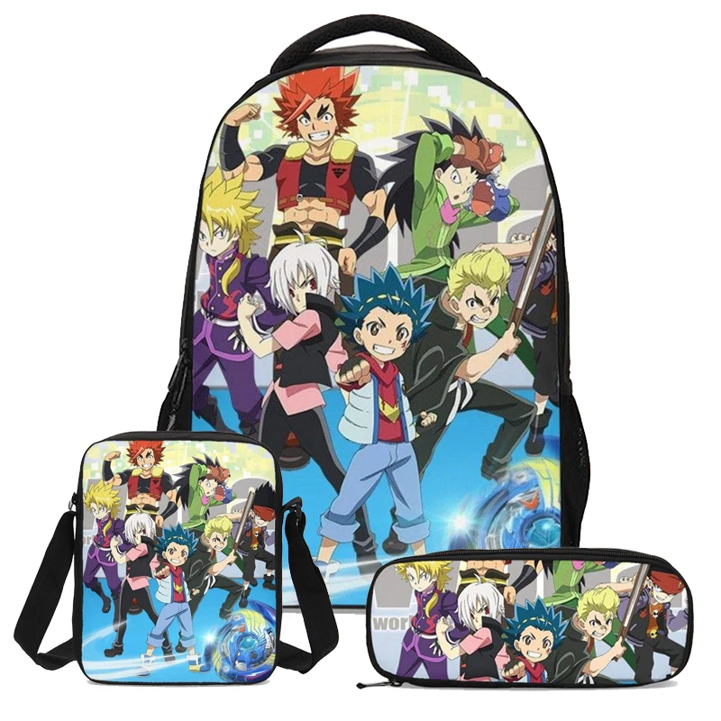 3 шт. комплект с сумкой Beyblade взрыв игры дизайн дети рюкзак сумка Mochila Mujer Bolsa Escolar