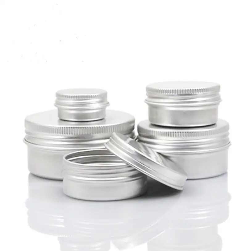 

500pcs/lot 5-100g aluminium cream jar Aluminum Jar Makeup Box Empty Sample Jars Container for packing