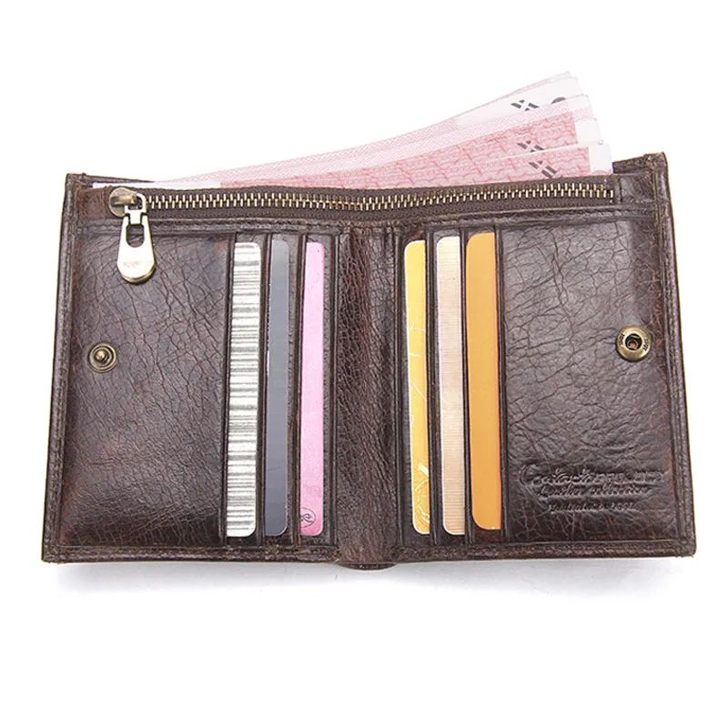 Мужские кошельки из натуральной кожи круиз печати дизайн мужской Rfid Бумажник с