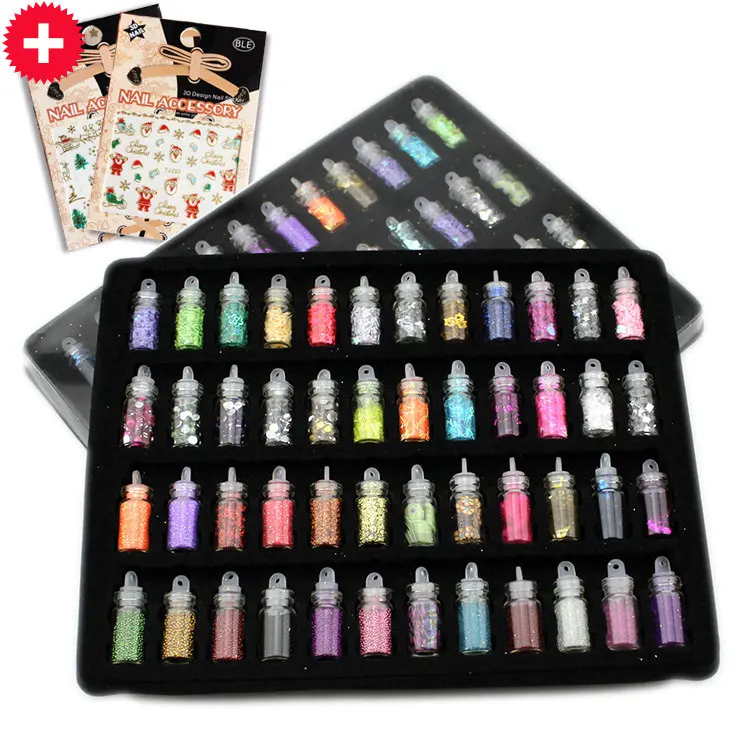 Набор подвесок для нейл-арта содержит 48 различных случайных жемчужин