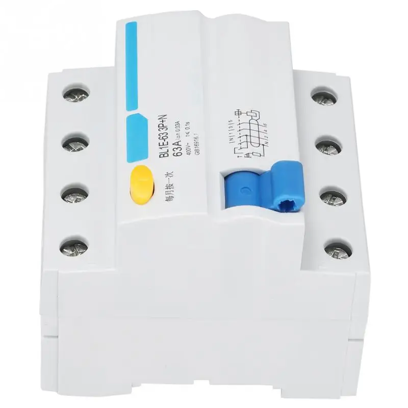 BL1E 63 3P + N 63A RCCB автоматический выключатель остаточного тока 230V 30mA Электрическая