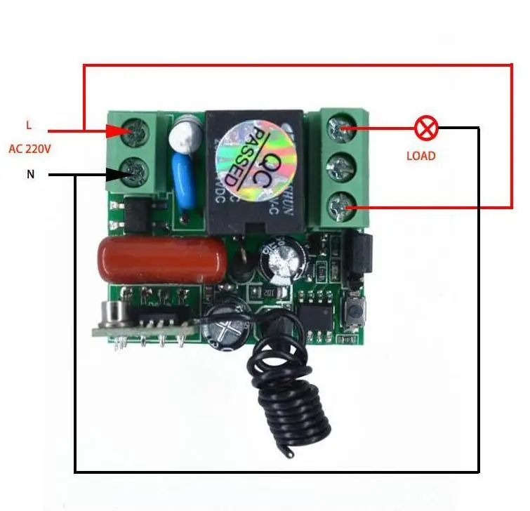 AC 220V 1CH 433MHz беспроводной пульт дистанционного управления электрический