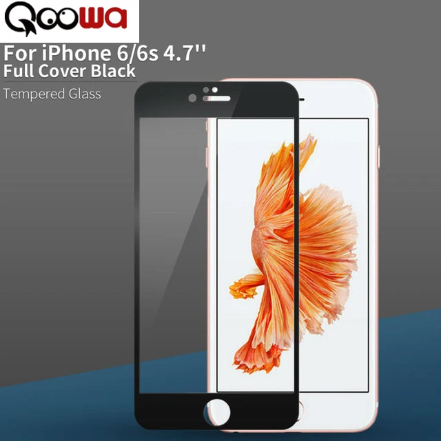 Qoowa Luxury Glass Film for iPhone 6/6s Premium Full Cover Phone Tempered Screen Protector 0.33mm 2.5D 6 PLUS | Мобильные телефоны
