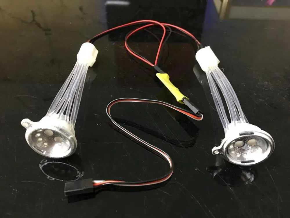 HEADLIGHST Круглая фара-ореол Светодиодная лампа для CD15827 1/10 1/8 масштаб RC WRANGLER гусеничный грузовик Capo jkmax ACE-1 KM2 YETI XL jjRAXXAS TRX4 - Цвет: HEADLIGHST
