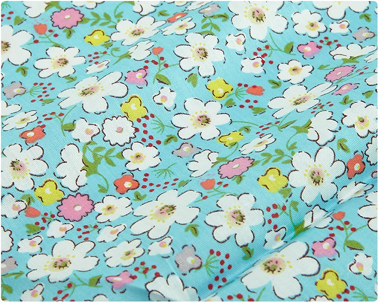 4pcs/Lot 40*50cm Pink Blue Daisy Floral Plaid Series100% cotton fabric patchwork Bundle tilda for sewing Diy cloth | Дом и сад