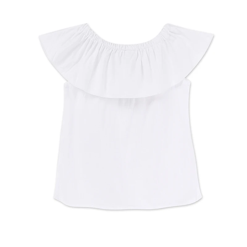 Комплект одежды для девочек летний модный комплект из 2 предметов топ и джинсы с