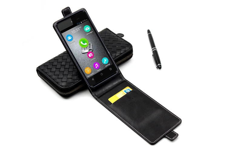 Classic Luxury Advanced Top Leather Flip case For Micromax Bolt D303 D 303 Phone Cover With Card Slot | Мобильные телефоны и