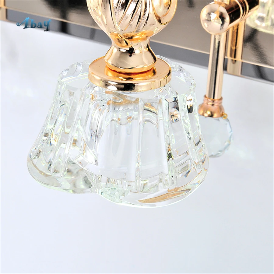 European Luxury Modern Gold K9 Crystal Bathroom Wall Lamps Fashion Washroom Mirror Light Home Decor Corridor Led Lights | Освещение