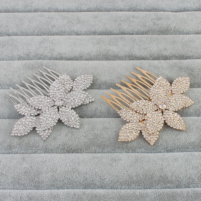 SLBRIDAL арт-деко прозрачные стразы с кристаллами жемчугом цветами свадебная