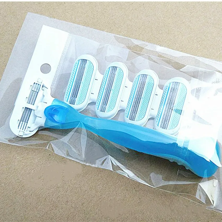 

Triple Layer Blade General Safety Manual Shaver 1 Rack 5 Blade Set Dry Wet Shaving Washable Sharp Razor Blade
