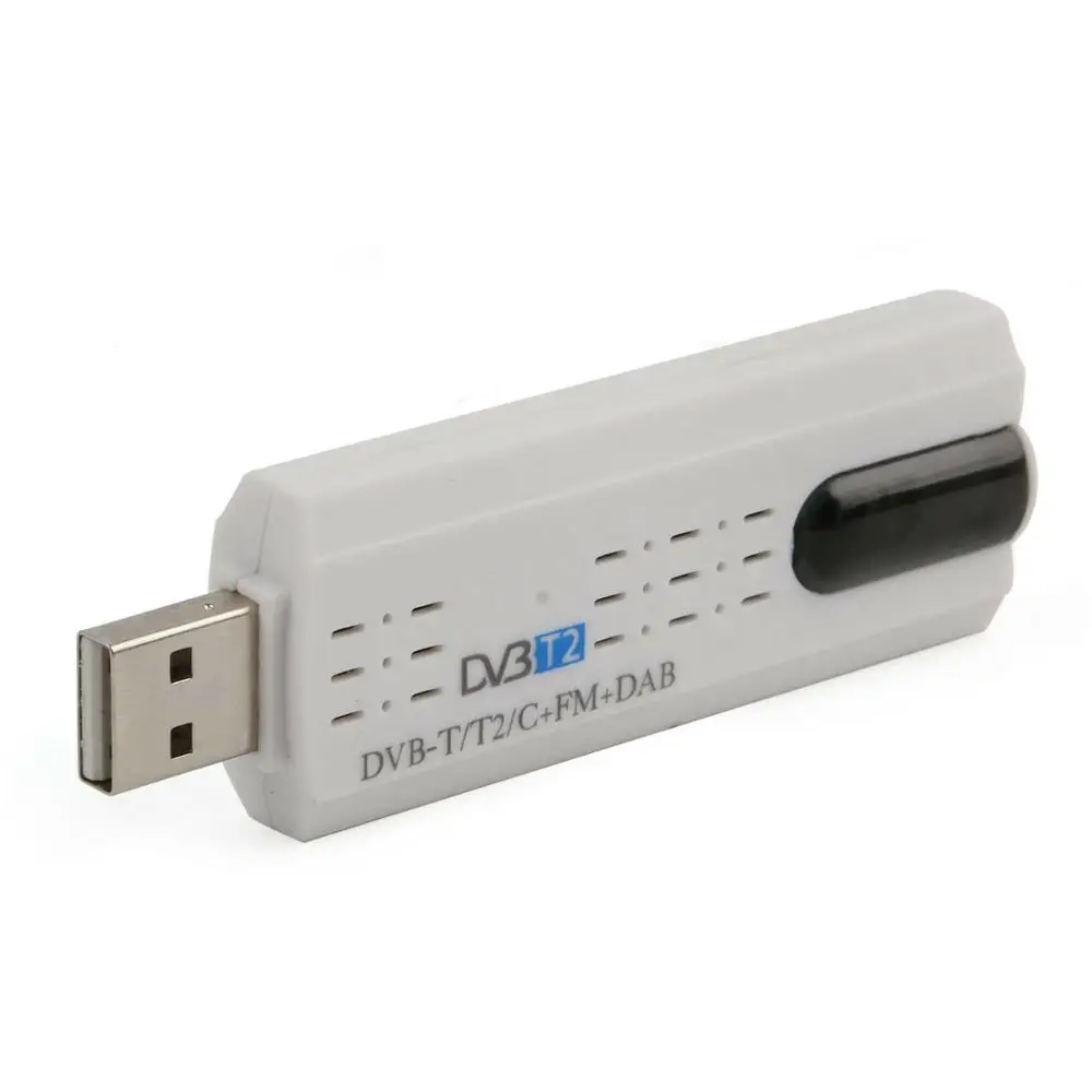 USB цифровой DVB-T2 DVB-C DVB-T HD ТВ с FM и цифровым Радиовещанием SDR приемник адаптер Dongle белый# S0178