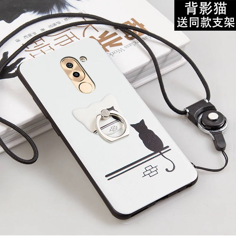 Чехол ALIVO для Huawei honor 6X с кольцом и полной защитой мультяшный 3D рельефный