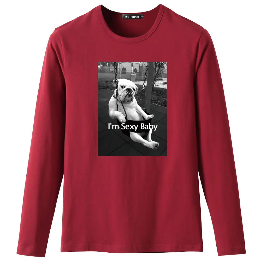 Футболка мужская с длинным рукавом модная тенниска в стиле хип хоп забавная