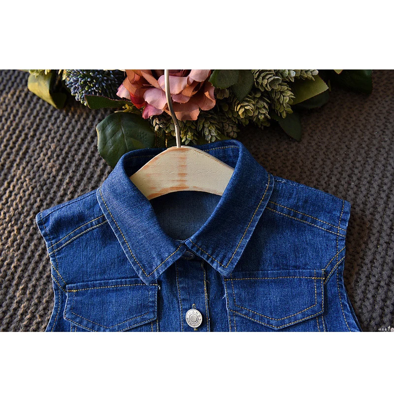 Girls Dresses 2020 Summer New Children's Clothing Simple Comfortable Sleeveless Vest Denim Dress | Детская одежда и обувь