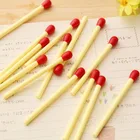 20 шт.лот, корейские канцелярские принадлежности, Милая Мини-ручка-спички, рекламные креативные гнущиеся шариковые ручки для школы и офиса