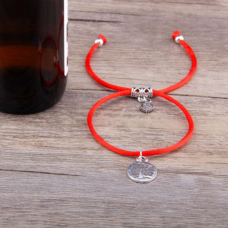 Женские браслеты Йога Ом Будда лотос веревка плетеная Лаки красная нить Струнные