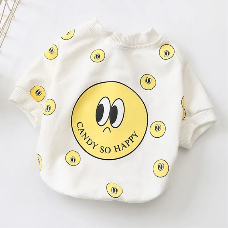 Pets Products Dogs Cats Spring Summer Fashion Cute Smile Clothes Puppy Hoodies | Дом и сад