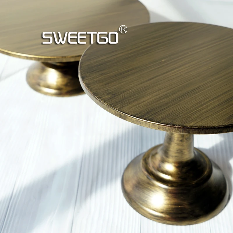 Новое поступление винтажная Золотая подставка для торта 10 дюймов/12 дюймов