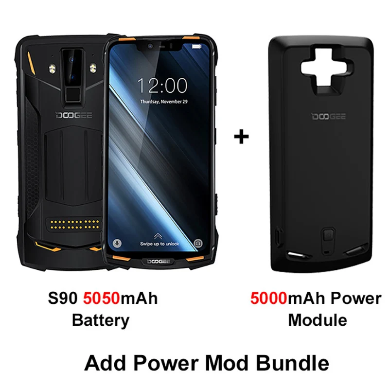 DOOGEE S90 IP68/IP69K модульный прочный мобильный телефон 6 18 дюймов 5050 мАч ГБ 128 Helio P60 Octa Core