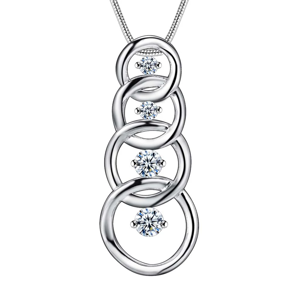 SAY AAA-CZ модные ювелирные изделия ожерелья подвески женские серебряные AN129 |