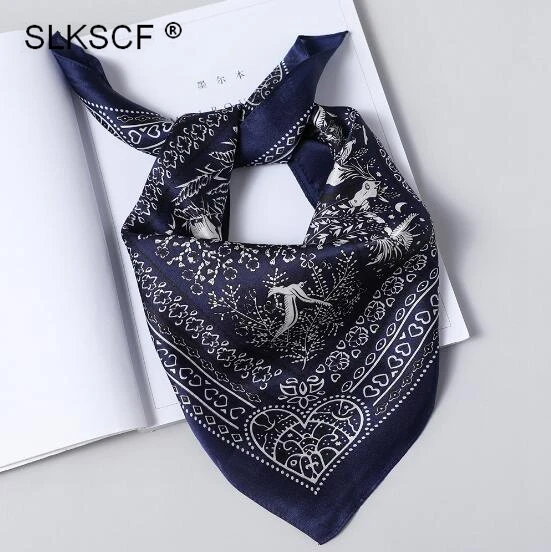 [SLKSCF] 53X53 см популярный мелкий шарф в горошек настоящий Шелковый квадратный