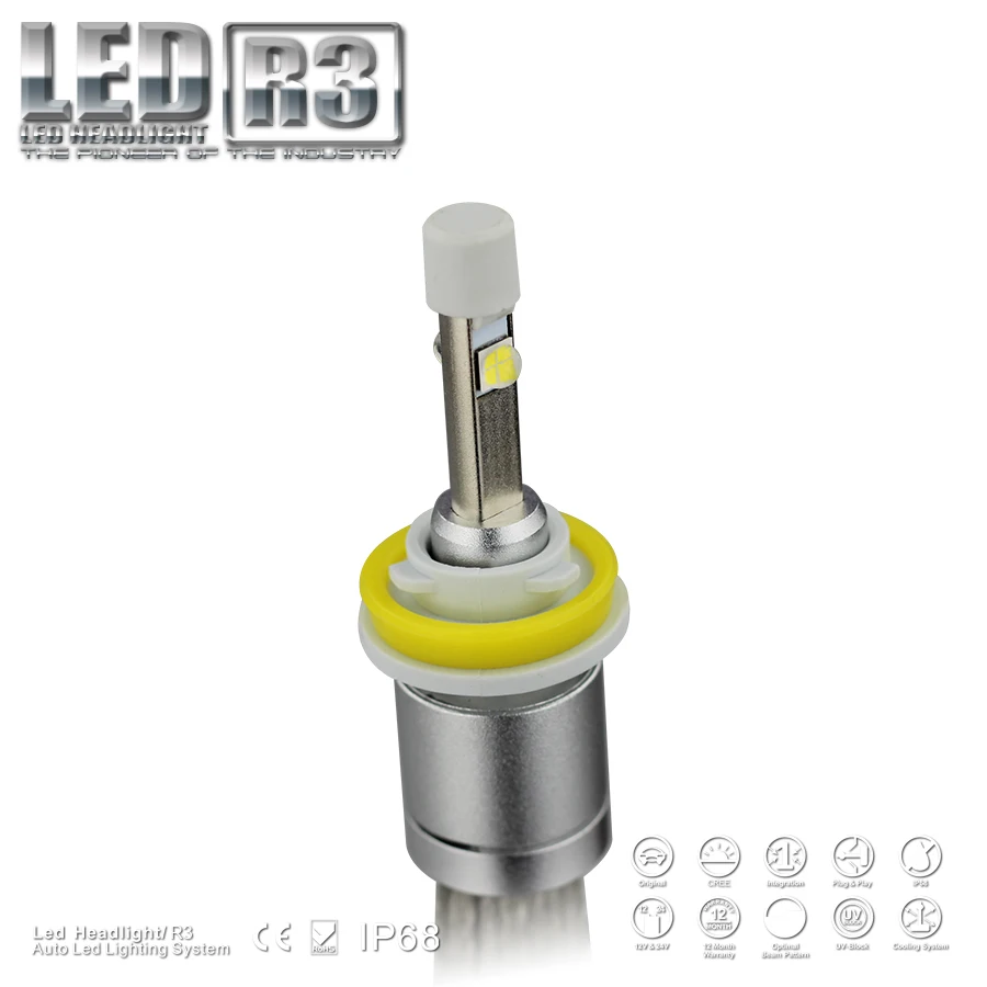 Ilumimax ( TM ) R3 супер яркий 9600lm H11 белый 6000 К автомобиля из светодиодов фары