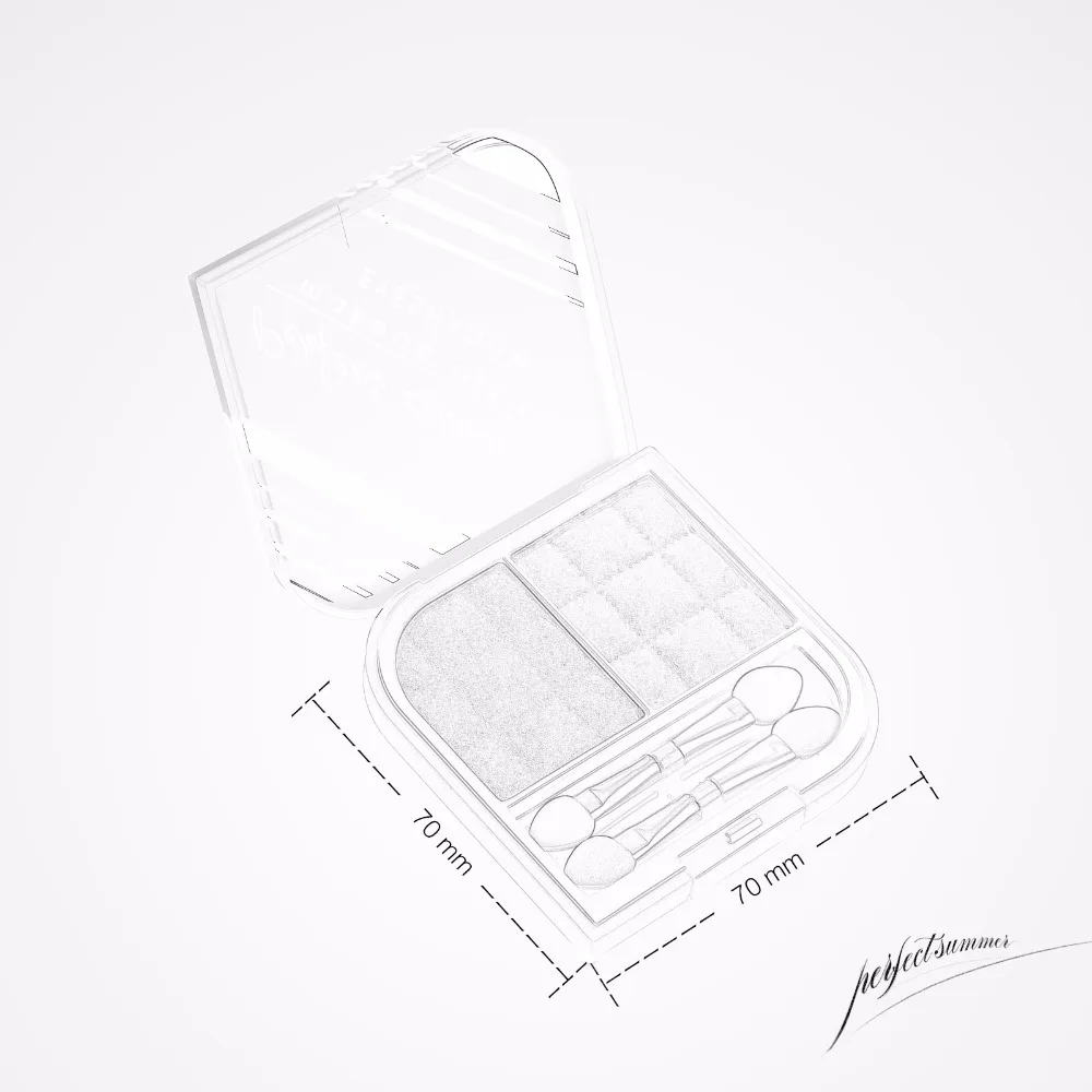 Косметика макияжа тени идеальный летний палитра теней для 2 цвета Shimmer