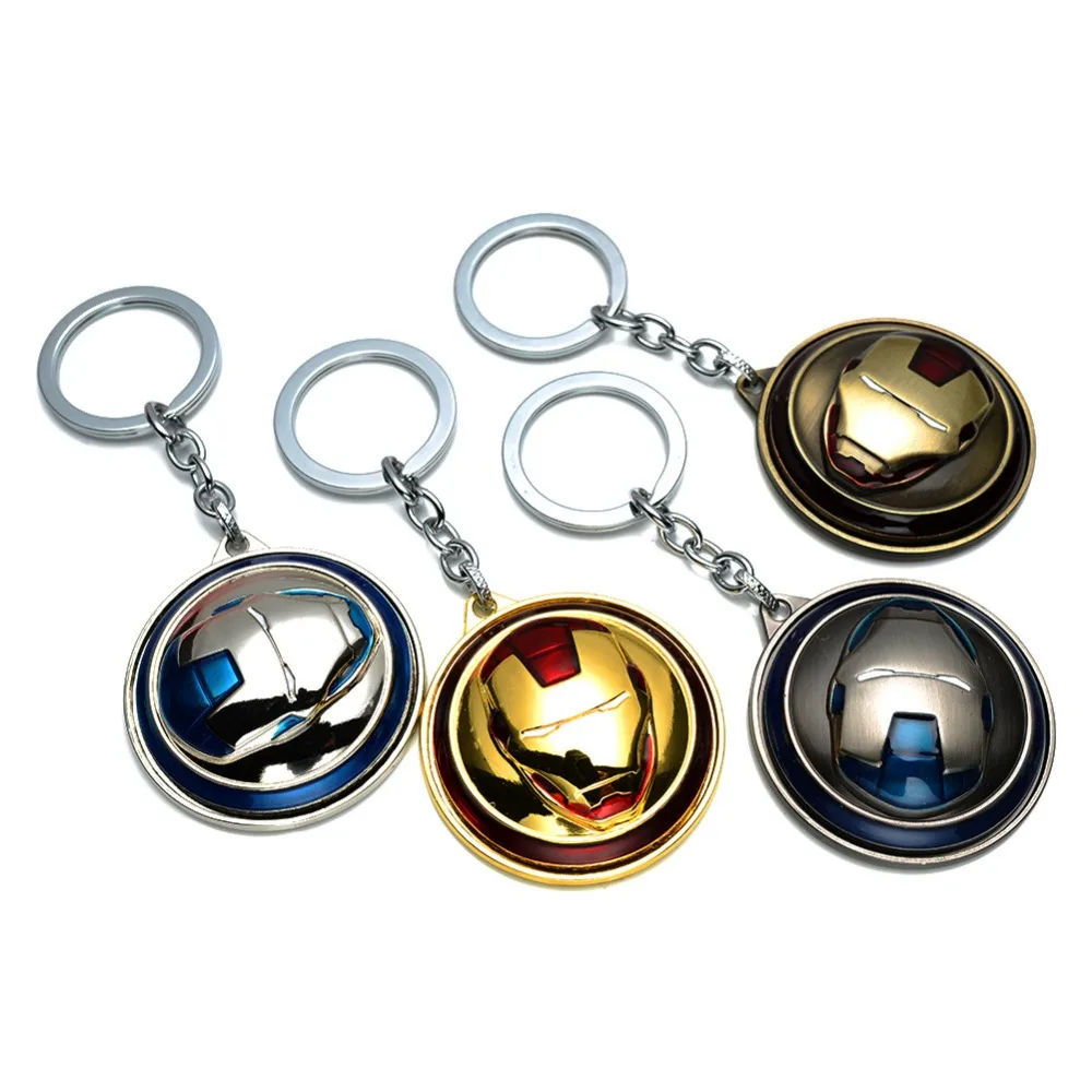 13 стилей классический Железный человек округлый 3D брелок может поворачиваться