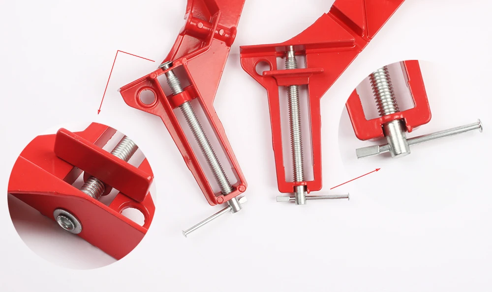 Rugged 90 Degree Right Angle Clamp Clip DIY Corner Clamps Quick Fixed Glass Wood Picture Frame Woodwork Right Angle Corner