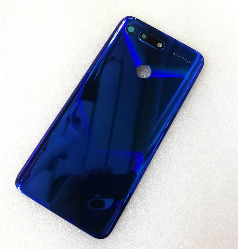 Чехол на заднюю батарею для huawei Honor View 20, Задняя стеклянная крышка на дверь для Honor V20, запасная Задняя стеклянная панель - Цвет: Темно-синий