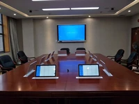 motorized pop up lcd monitor lift with widescreen for conference table extra thin with touch screen