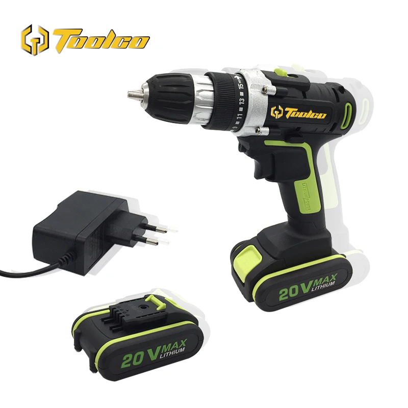 Электрическая аккумуляторная ударная дрель Toolgo 20 в литиевая батарея DIY Мощный