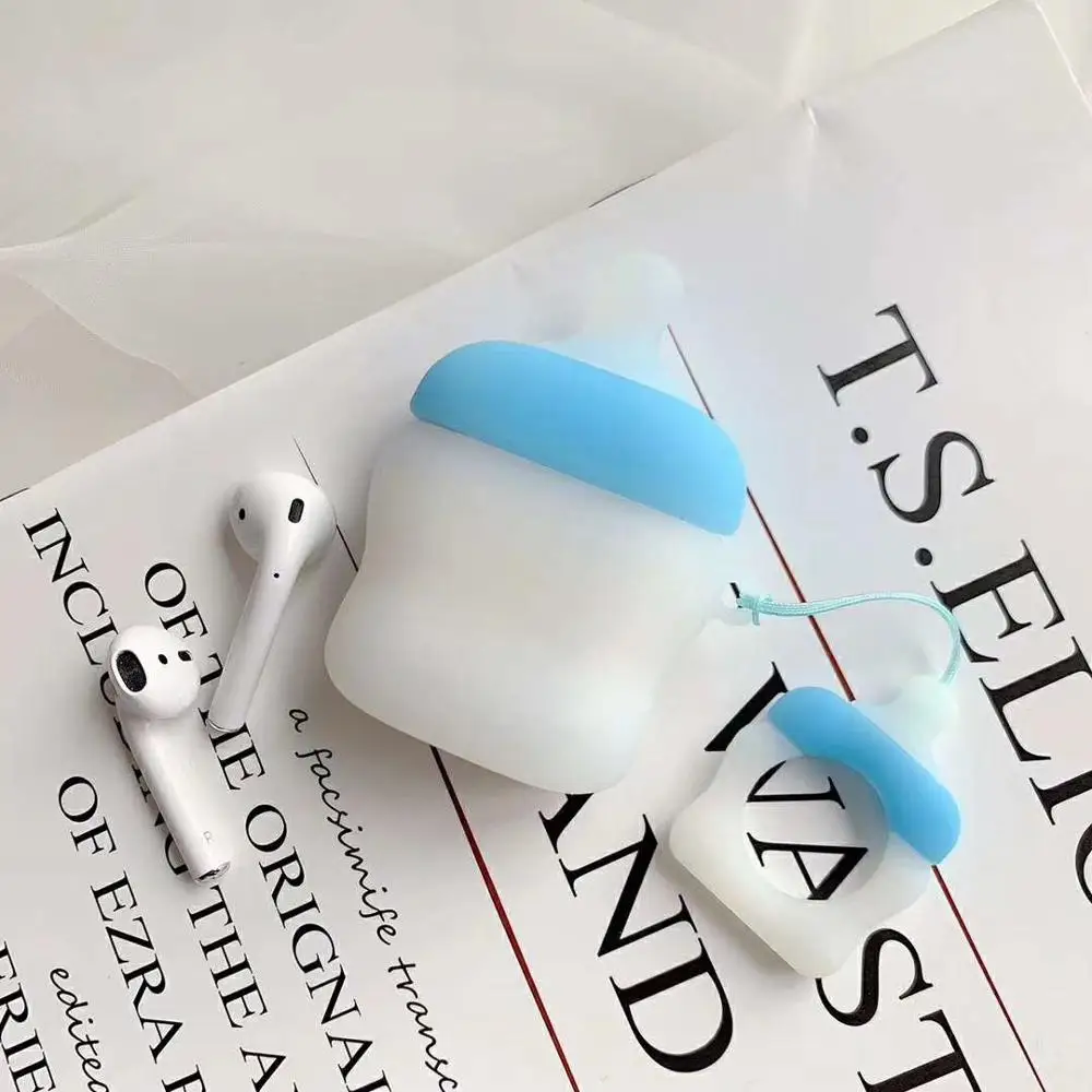 Чехол с кольцом на палец для AirPods, чехол с милым мультяшным рисунком, чехол с Bluetooth, чехол для наушников, аксессуары для AirPods, зарядная коробка