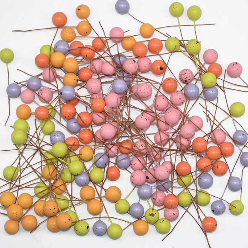 50 шт. 12 мм миниатюрные ягоды искусственный цветок многоцветный Cherry граната