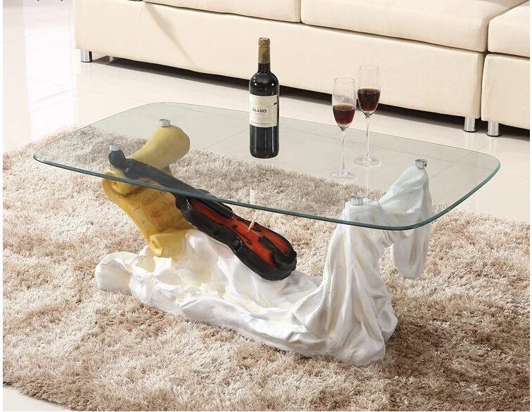 Искусство чайный столик. Сочетание закаленного стекла .. В сидя номера столик|table